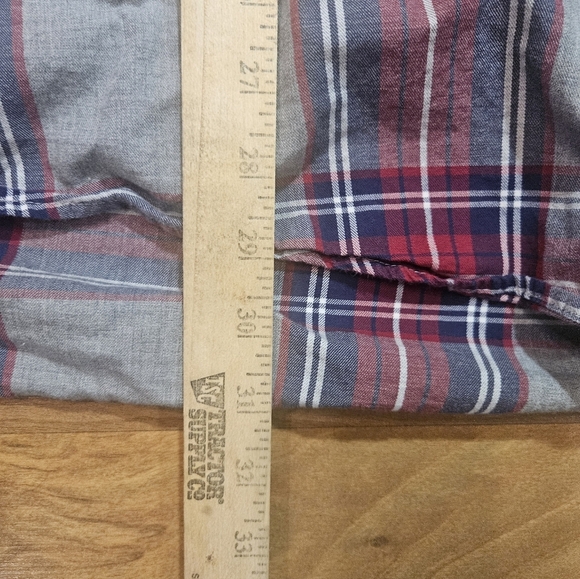 Cinch Shirt Mens XXL Button Down Gray Red Plaid Western Rancher Rodeo Cowboy - Picture 9 of 10